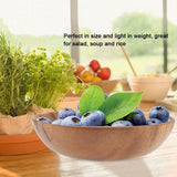 Solid Acacia Wooden Bowl for Salad Soup Rice Hand Made Wooden Bowl Kitchen Utensils (20*4.5cm)
