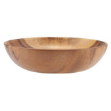Solid Acacia Wooden Bowl for Salad Soup Rice Hand Made Wooden Bowl Kitchen Utensils (20*4.5cm)