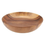 Solid Acacia Wooden Bowl for Salad Soup Rice Hand Made Wooden Bowl Kitchen Utensils (20*4.5cm)