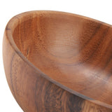 Solid Acacia Wooden Bowl for Salad Soup Rice Hand Made Wooden Bowl Kitchen Utensils (20*7cm)