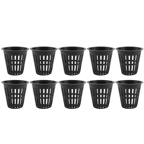 10pcs/Set Durable Safe Plastic Hydroponic Basket Cup for Garden Balcony Planting(Black) In Australia - Darrahopens