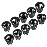 10pcs/Set Durable Safe Plastic Hydroponic Basket Cup for Garden Balcony Planting(Black) In Australia - Darrahopens