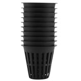 10pcs/Set Durable Safe Plastic Hydroponic Basket Cup for Garden Balcony Planting(Black)