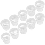 10pcs/Set Durable Safe Plastic Hydroponic Basket Cup for Garden Balcony Planting(White)