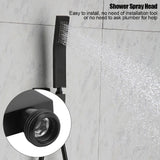 Matte Black Brass Chromeplated Handheld Shower Head Bathroom Sprayer Handshower