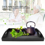 Large Wood Serving tea Water Drinks Tray Wooden Breakfast Tea Serving Tray With Handle #3