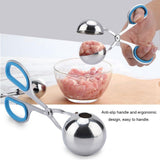 304 Stainless Steel NOn sticky Meatballs Rice Balls Clip Maker Mold Kitchen Tool (Blue)