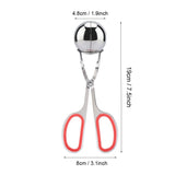 304 Stainless Steel NOn sticky Meatballs Rice Balls Clip Maker Mold Kitchen Tool (Red)