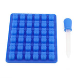 Bear Shape Ice Cube Box Mold Tray Maker Silicone Ice Cream Chocolate (Dark Blue Dropper) In Australia - Darrahopens