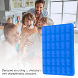 Bear Shape Ice Cube Box Mold Tray Maker Silicone Ice Cream Chocolate (Dark Blue Dropper)