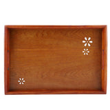 Light Rectangular Solid Wood Cherry Blossom Tea Tray Coffee Fruit Food Serving Plate Home In Australia - Darrahopens