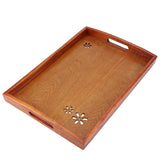 Light Rectangular Solid Wood Cherry Blossom Tea Tray Coffee Fruit Food Serving Plate Home In Australia - Darrahopens