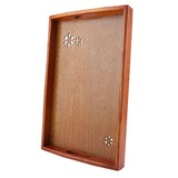 Light Rectangular Solid Wood Cherry Blossom Tea Tray Coffee Fruit Food Serving Plate Home