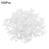 100Pcs Garden Tools Stem Clips Grow Upright Orchid Plastic Mini Stalks Flower Transparent In Australia - Darrahopens