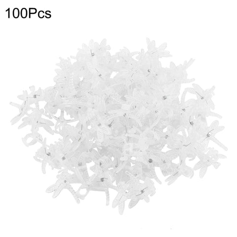 100Pcs Garden Tools Stem Clips Grow Upright Orchid Plastic Mini Stalks Flower Transparent In Australia - Darrahopens