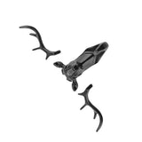 Animals Deer Head Hook Hanger Rack Holder Wall Mount for Home Room Decor(Black) In Australia - Darrahopens