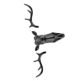 Animals Deer Head Hook Hanger Rack Holder Wall Mount for Home Room Decor(Black) In Australia - Darrahopens