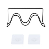 Double Layer Shoes Rack Hanger Shelf Holder Wall Mounted Shoes Rack (Black)