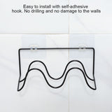 Double Layer Shoes Rack Hanger Shelf Holder Wall Mounted Shoes Rack (Black)