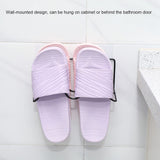 Double Layer Shoes Rack Hanger Shelf Holder Wall Mounted Shoes Rack (Black)
