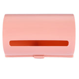 Back Adhesive Wall Mount Trash Garbage Plastic Bag Storage Box Organizer Pink