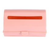 Back Adhesive Wall Mount Trash Garbage Plastic Bag Storage Box Organizer Pink