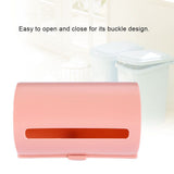 Back Adhesive Wall Mount Trash Garbage Plastic Bag Storage Box Organizer Pink