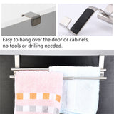 Double Layers Stainless Steel Telescopic Towel Holder Rack Hanger Organizer Bathroom Kitchen