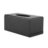 Rectangular Tissue Box Natural Elegance Wood Tissue Box for Living Room Bedroom Kitchen (Black)