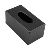Rectangular Tissue Box Natural Elegance Wood Tissue Box for Living Room Bedroom Kitchen (Black)