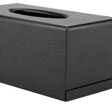 Rectangular Tissue Box Natural Elegance Wood Tissue Box for Living Room Bedroom Kitchen (Black)