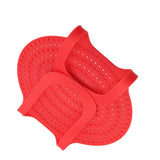 Food Grade Silicone Heat Resistant Turkey Lifter Non Stick Poultry Cooking Mat(Red)