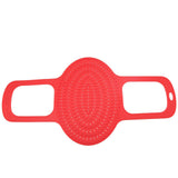 Food Grade Silicone Heat Resistant Turkey Lifter Non Stick Poultry Cooking Mat(Red)