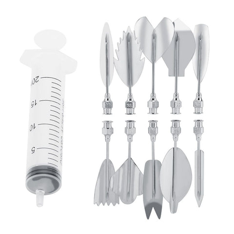 3D Gelatin Jelly Molds Stainless Steel DIY Pudding Art Needle Syringe Cake Decorating Tool(M)