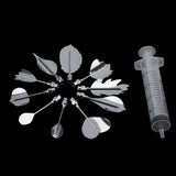 3D Gelatin Jelly Molds Stainless Steel DIY Pudding Art Needle Syringe Cake Decorating Tool(N)
