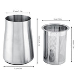 Stainless Steel Coffee Powder Sieve Dustproof Flour Filter Cup Grinder Accessory