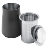 Stainless Steel Coffee Powder Sieve Dustproof Flour Filter Cup Grinder Accessory(Black)