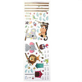 Adhesive Cute Elephant Lion Kids Height Chart Wall Sticker Vinyl Decal Baby Nursery Room