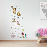 Adhesive Cute Elephant Lion Kids Height Chart Wall Sticker Vinyl Decal Baby Nursery Room