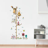 Adhesive Cute Elephant Lion Kids Height Chart Wall Sticker Vinyl Decal Baby Nursery Room