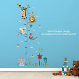Adhesive Cute Elephant Lion Kids Height Chart Wall Sticker Vinyl Decal Baby Nursery Room