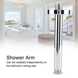 Stainless Steel Round Top Shower Arm Pipe Wall Mount for Bathroom Ceiling Shower Head (20 cm)