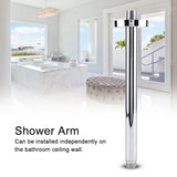Stainless Steel Round Top Shower Arm Pipe Wall Mount for Bathroom Ceiling Shower Head (25 cm)