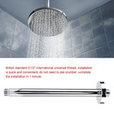 Stainless Steel Round Top Shower Arm Pipe Wall Mount for Bathroom Ceiling Shower Head (30 cm)