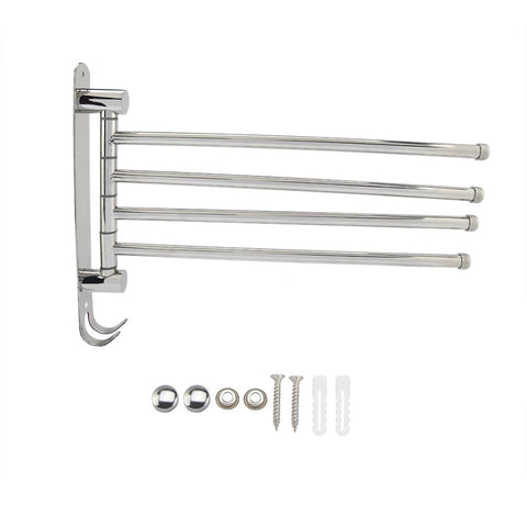 4-swivel Towel Rack Bar Rod Rail Holder Bathroom Kitchen 304 Stainless Steel In Australia - Darrahopens