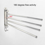 4-swivel Towel Rack Bar Rod Rail Holder Bathroom Kitchen 304 Stainless Steel