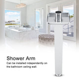 Square Stainless Steel Top Shower Arm Pipe Wall Mount for Bathroom Ceiling Shower Head(20 cm)