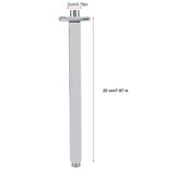 Square Stainless Steel Top Shower Arm Pipe Wall Mount for Bathroom Ceiling Shower Head(20 cm)