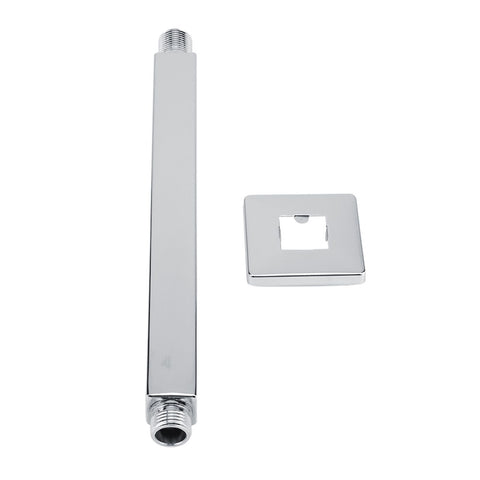 Square Stainless Steel Top Shower Arm Pipe Wall Mount for Bathroom Ceiling Shower Head(25 cm)
