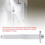 Square Stainless Steel Top Shower Arm Pipe Wall Mount for Bathroom Ceiling Shower Head(25 cm)